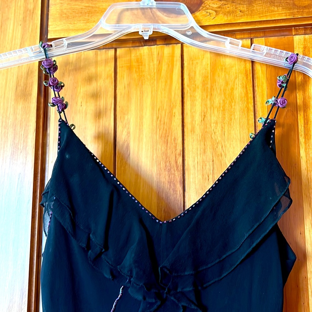 Black cocktail dress with matching shawl